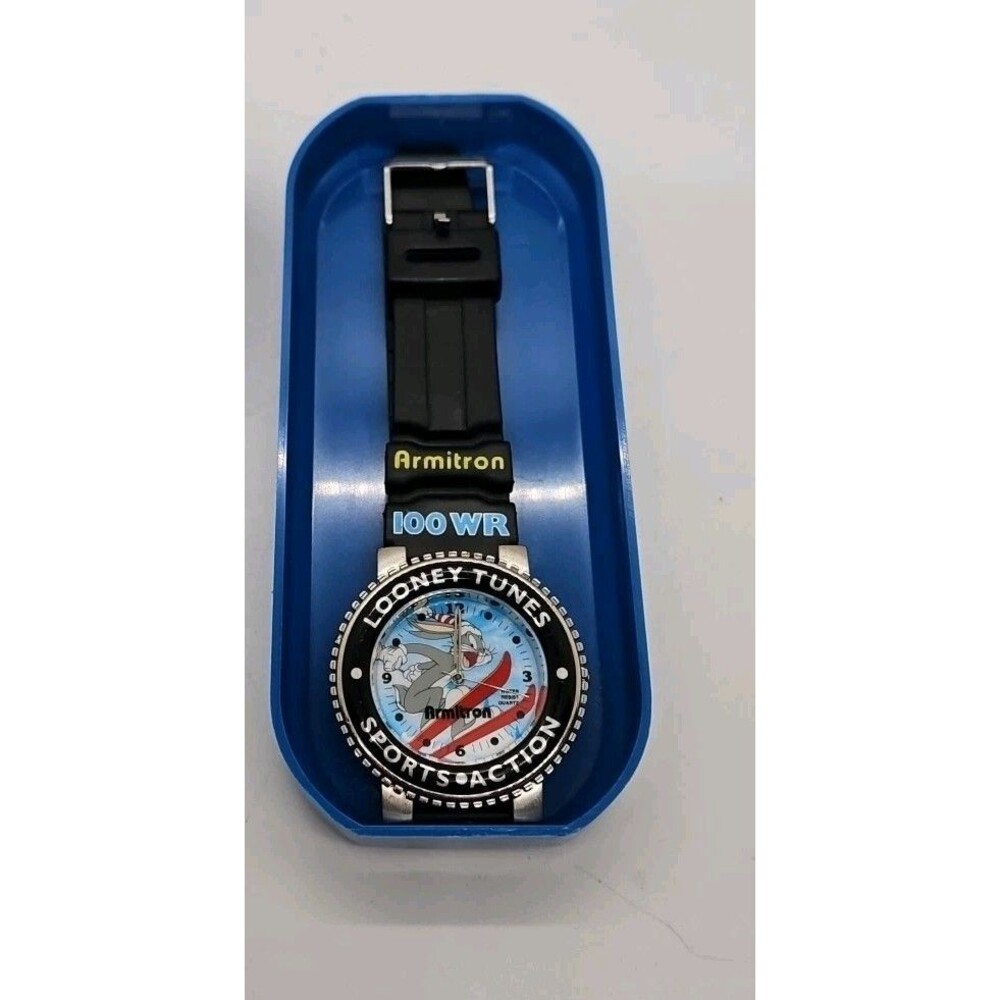 Vintage armitron looney tunes sports action watch Bugs Bunny skiing 95